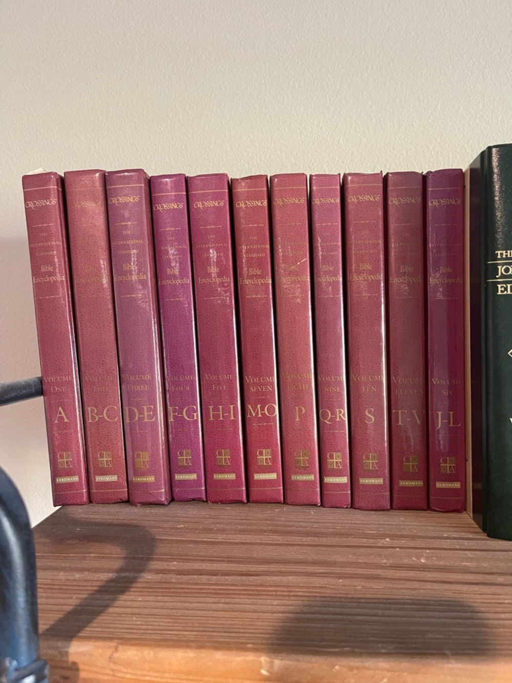 Set of Burgundy Reference bible Encyclopedias